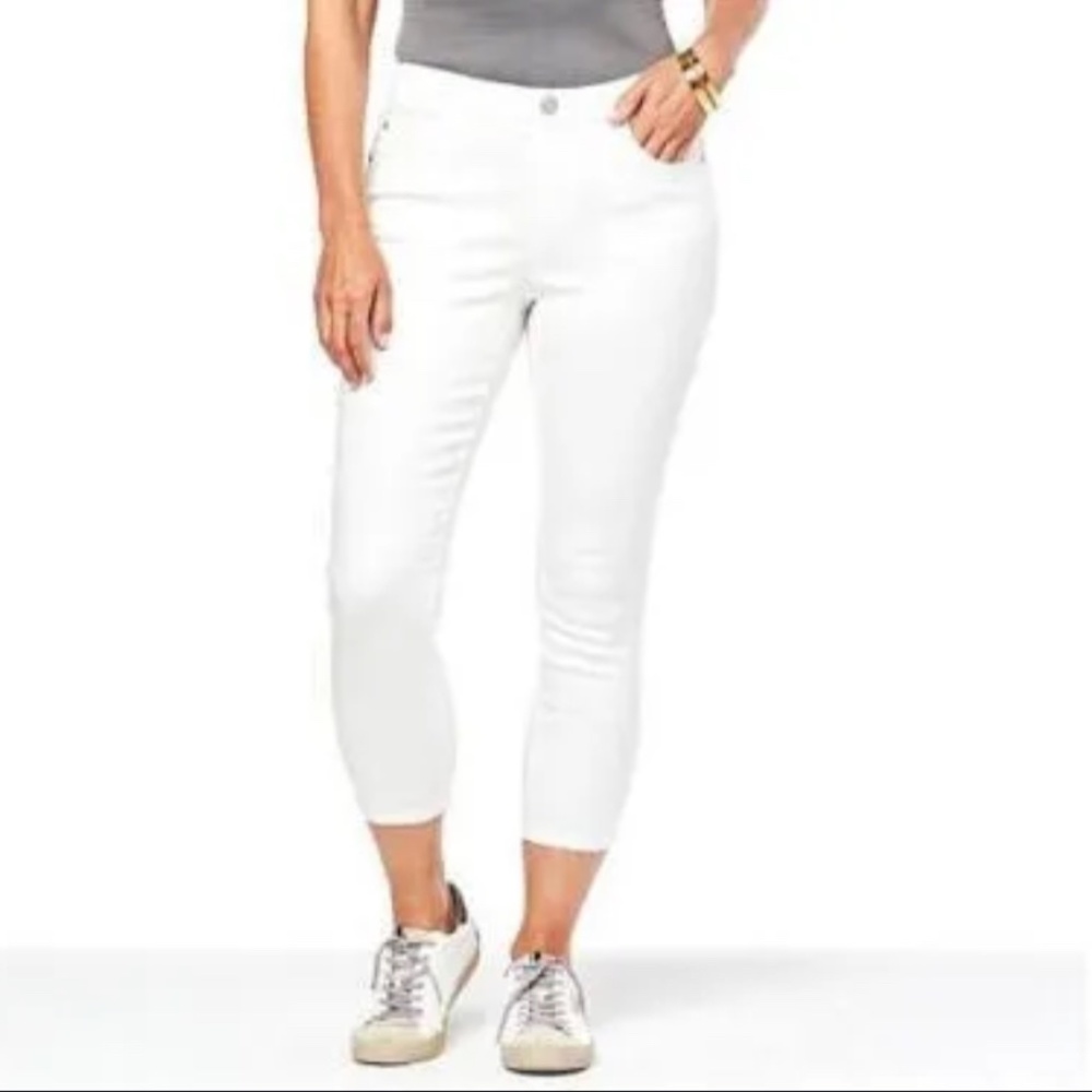 Skinny Girl Pull-on White Crop Jeans